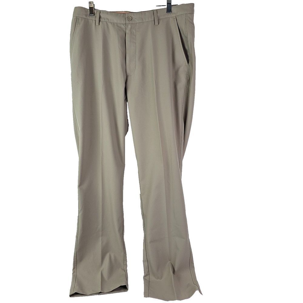 Fennec Men's Khaki Golf Pants Size 36 Lightweight‎ Polyester Casual Athletic